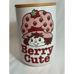 Strawberry Shortcake "Berry Sweet" Ceramic Canister w/ Lid - NEW!